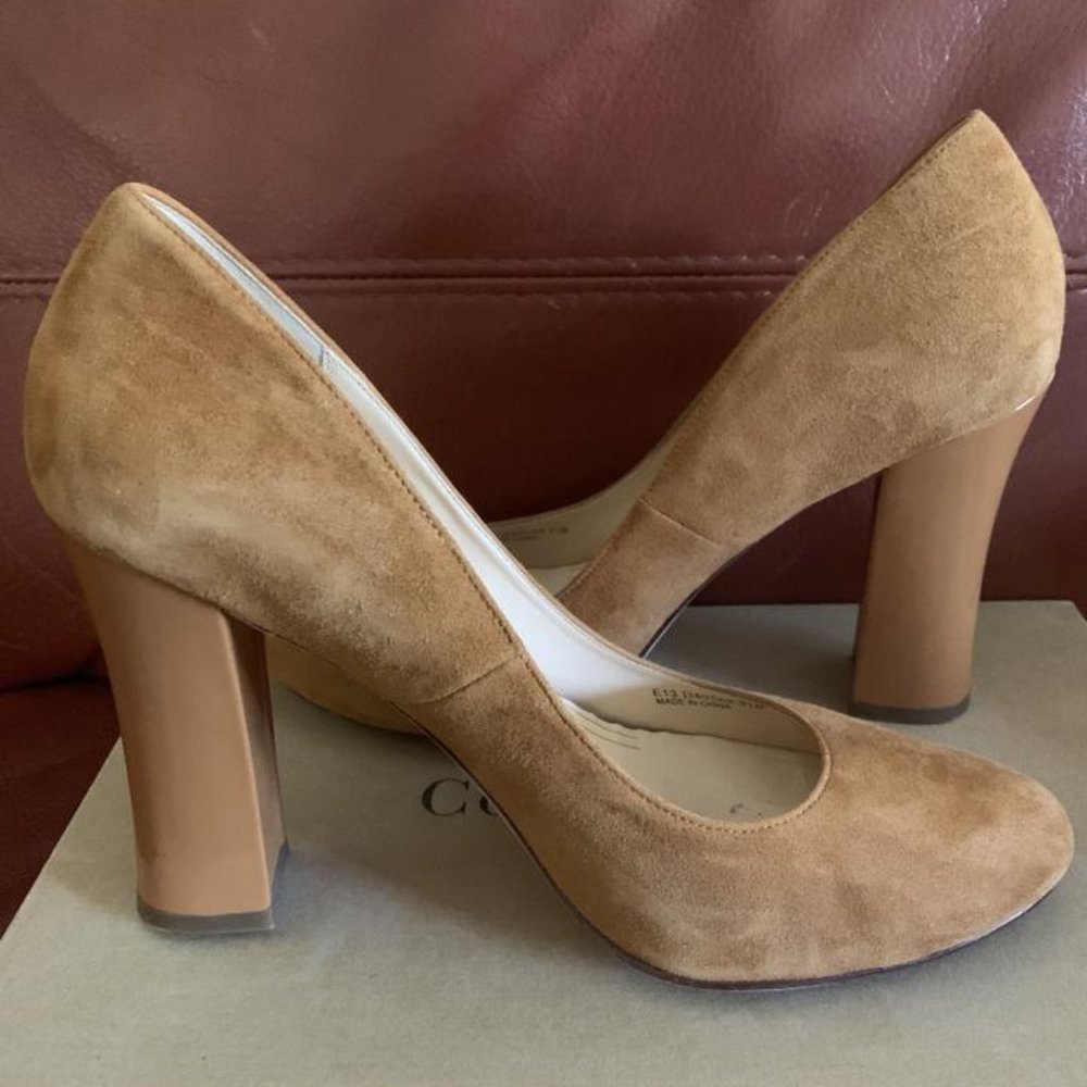 Cole Haan Camel Suede Chelsea Pumps